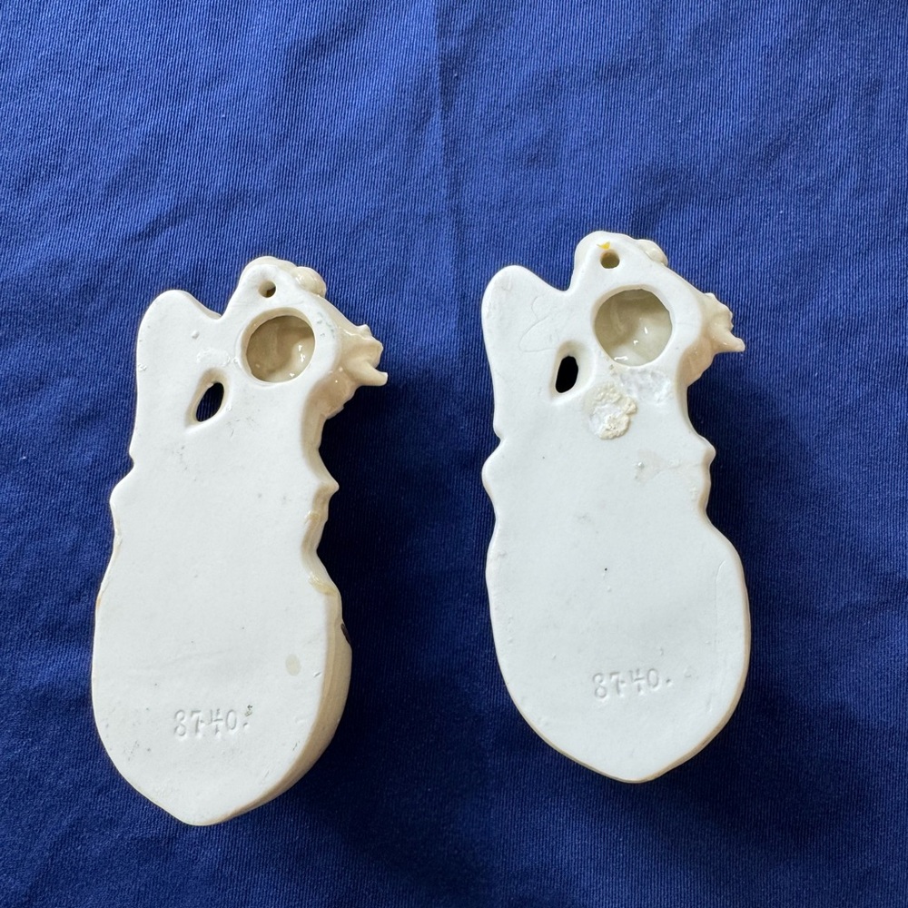 Vintage Angel & Baby Holy Water Fonts Set of 2 Porcelain 5”x2” - Picture 2 of 10